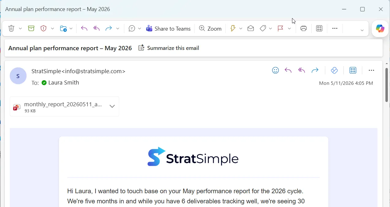 About the Monthly Email Reporting and how to configure it