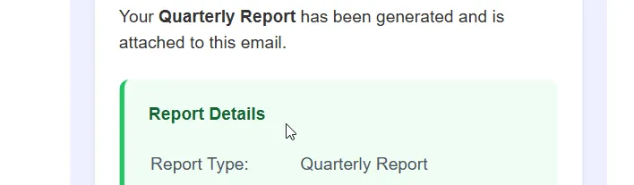 About the Quarterly Report and How to Configure it