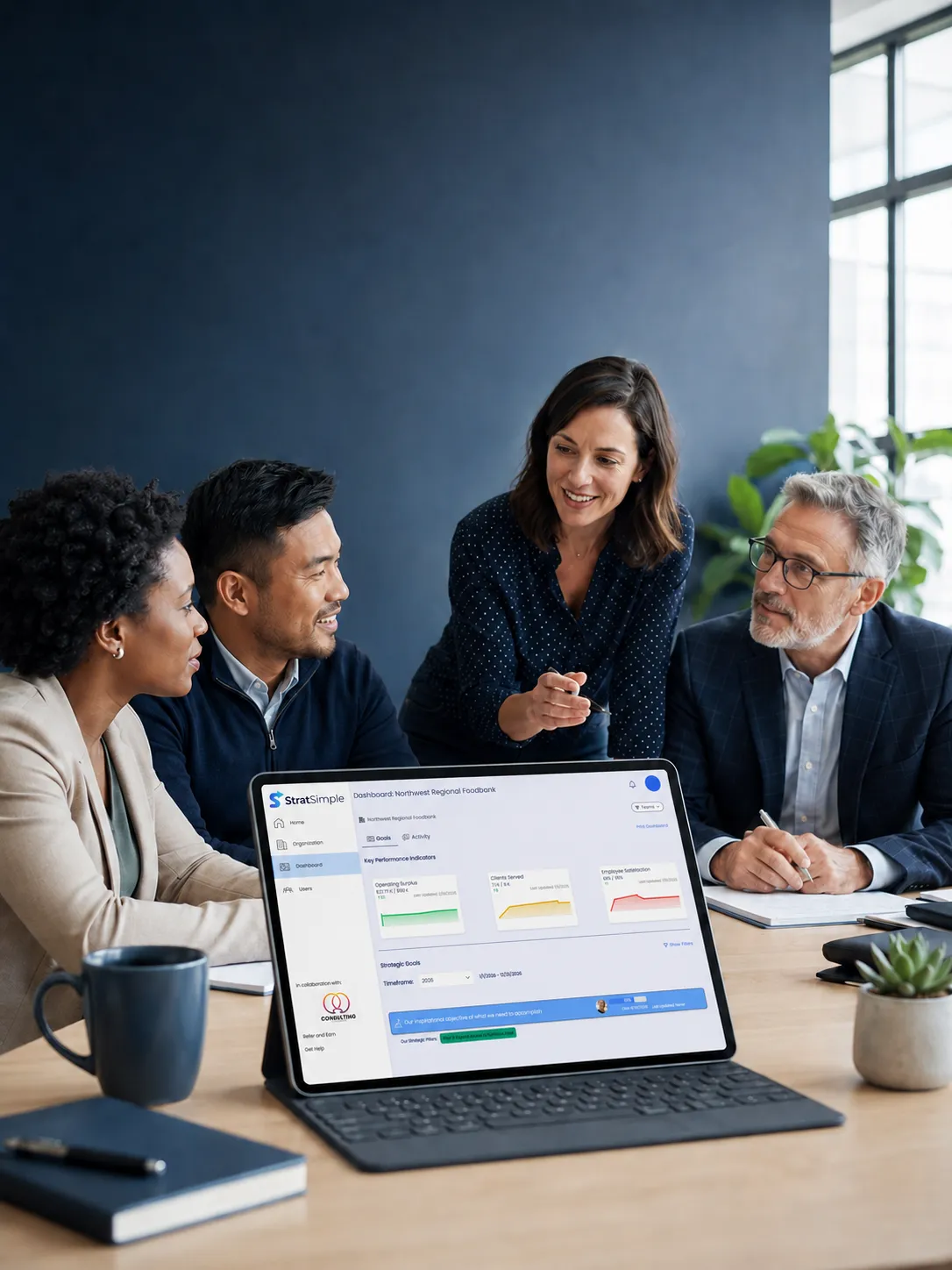 StratSimple dashboard and reporting interface