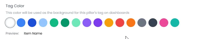 Color-Coded Strategic Pillars and Rich Text on the Organization Page