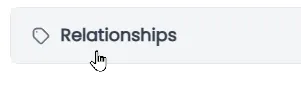 The Relationships section label on the Edit Objective screen
